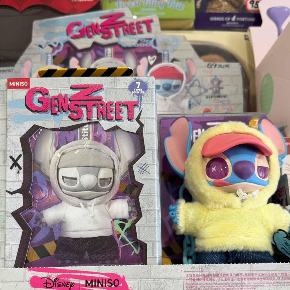 Disney GenZ Street Stitch Plush Toy - Blue and Yellow